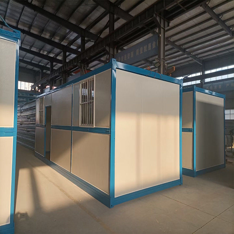 Công trường xây dựng di động bằng thép mạ kẽm OEM Văn phòng có phòng tắm Canblue Border
