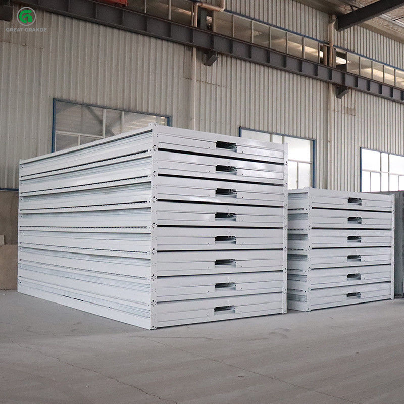Văn phòng Prefab có thể gập lại Nhà container có thể mở rộng tiền chế Thép màu