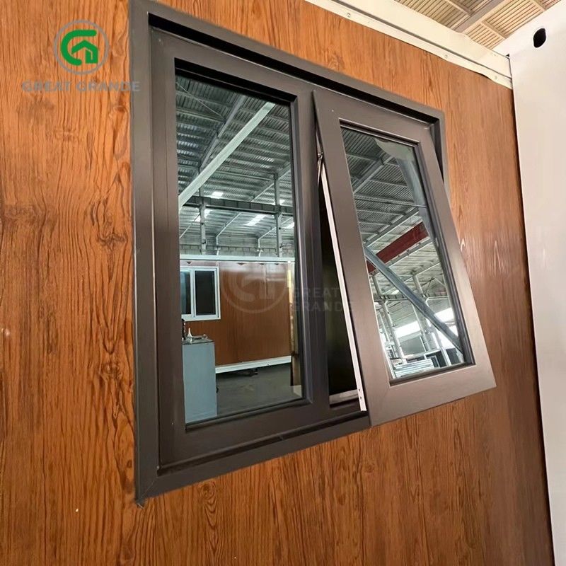 20ft gấp nhà nhỏ nhà sản xuất cửa kính nâu mười phút xây dựng khung thép kẽm