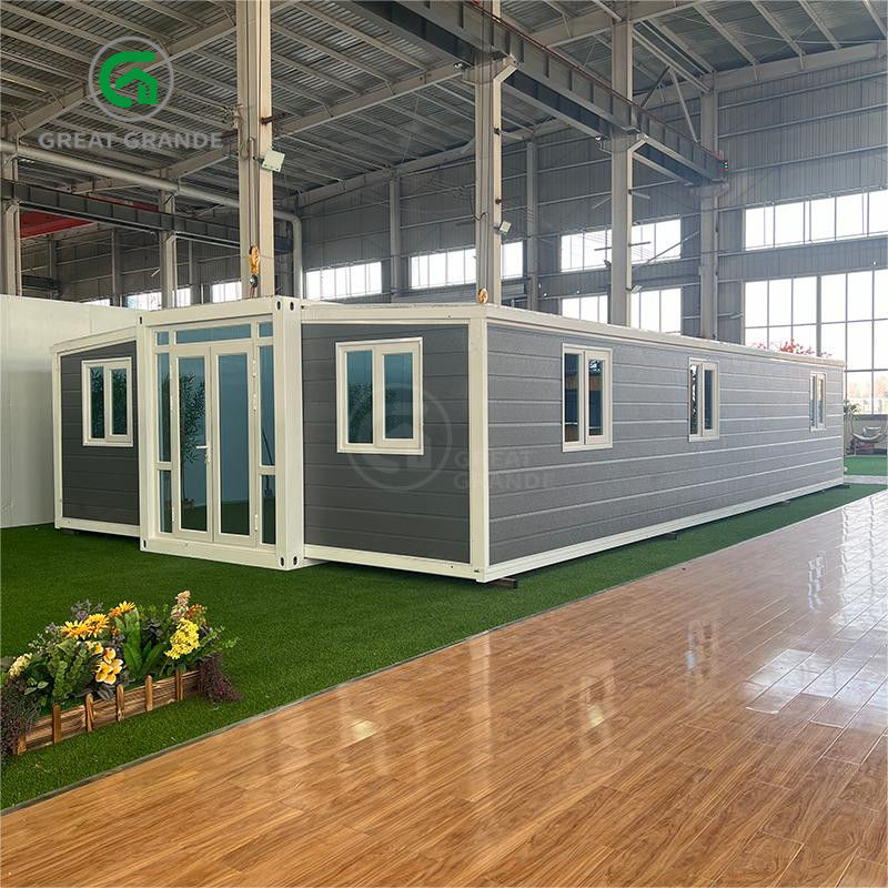 40ft mở rộng container Shelter khung màu trắng màu xám tường tấm vỡ cầu cửa nhôm