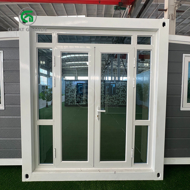 40ft mở rộng container Shelter khung màu trắng màu xám tường tấm vỡ cầu cửa nhôm
