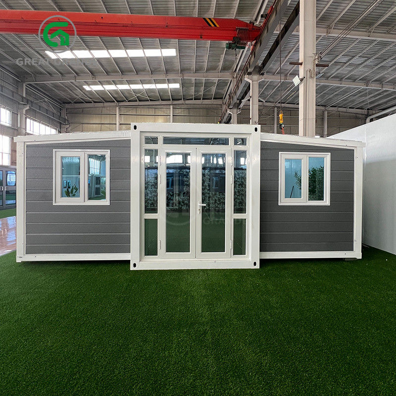 40ft mở rộng container Shelter khung màu trắng màu xám tường tấm vỡ cầu cửa nhôm
