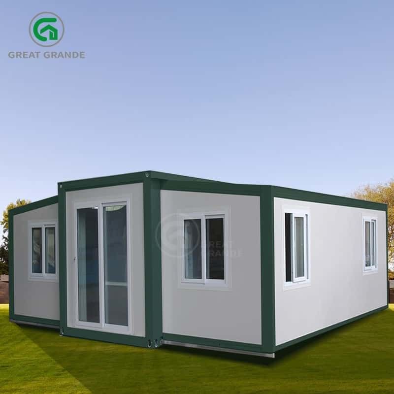 20FT Động cơ có thể mở rộng Nhà tiện nghi thoải mái khung thép nhựa nhựa tấm tường composite