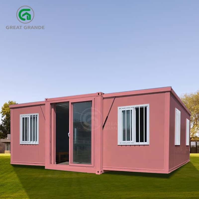 20FT Động cơ có thể mở rộng Nhà tiện nghi thoải mái khung thép nhựa nhựa tấm tường composite
