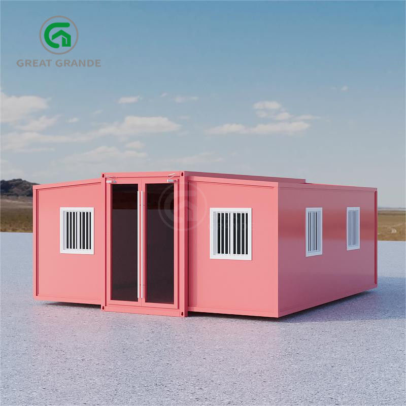 5600 mm * 6300 mm * 2250 mm Không gian bên trong 2 phòng ngủ Nhà chứa Prefab với nhà vệ sinh