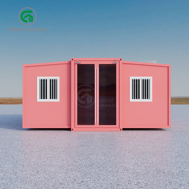 5600 mm * 6300 mm * 2250 mm Không gian bên trong 2 phòng ngủ Nhà chứa Prefab với nhà vệ sinh