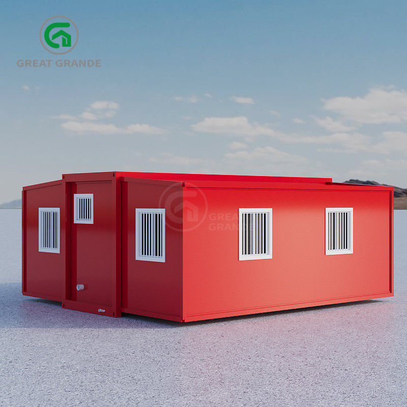 Dễ lắp đặt Nhà Prefab có thể mở rộng với sàn gỗ dán treo và tắm