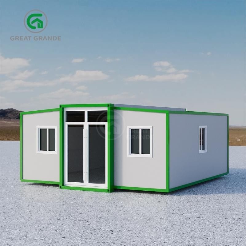 Nhà chế tạo sẵn linh hoạt có thể mở rộng với khung cấu trúc thép và tấm sandwich tổng hợp