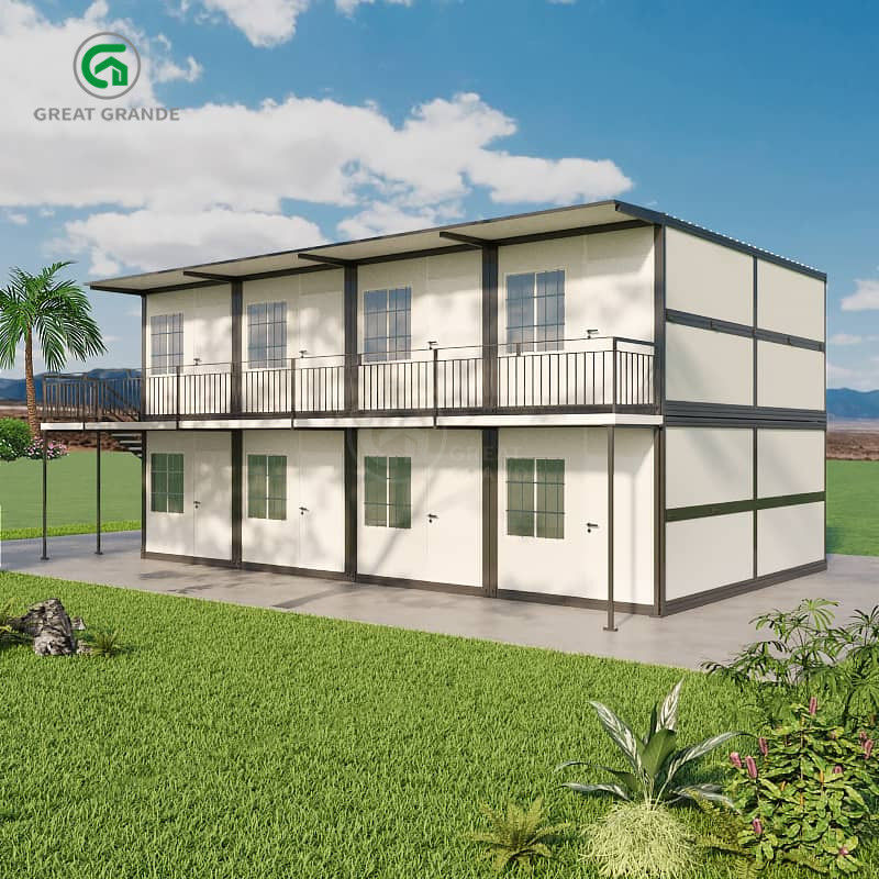Nhà Prefab gấp 20ft hai tầng hiện đại Công nhân công trình xây dựng Phòng ngủ