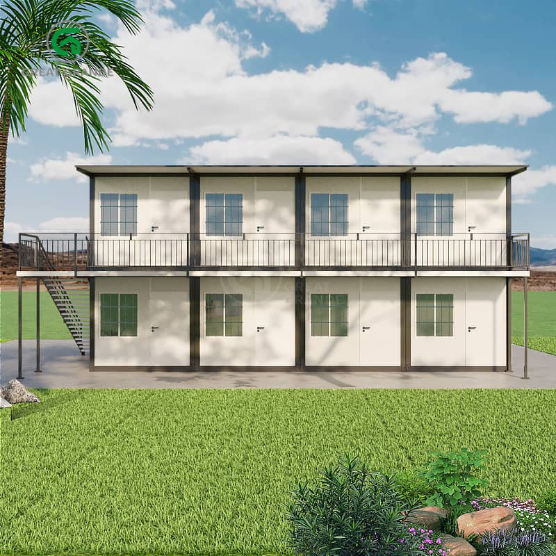 Nhà Prefab gấp 20ft hai tầng hiện đại Công nhân công trình xây dựng Phòng ngủ