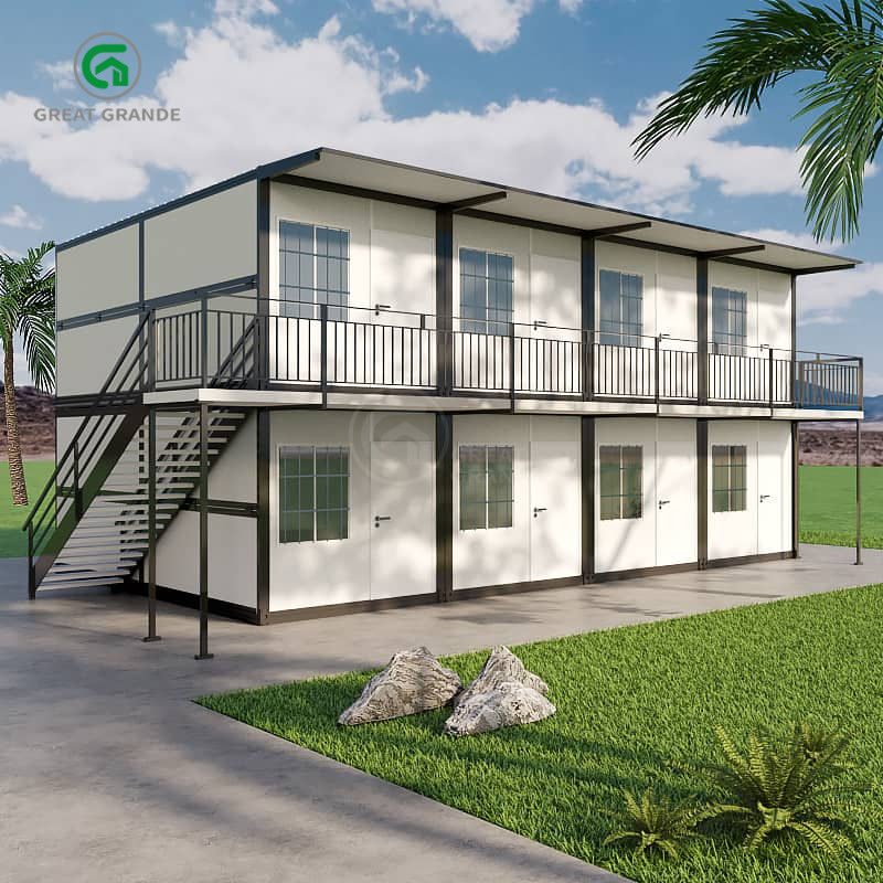 Nhà Prefab gấp 20ft hai tầng hiện đại Công nhân công trình xây dựng Phòng ngủ