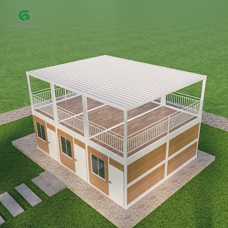 Áp suất sàn 2.0 KN / m2 Nhà container di động với ngoại thất và tự do thiết kế tùy chỉnh