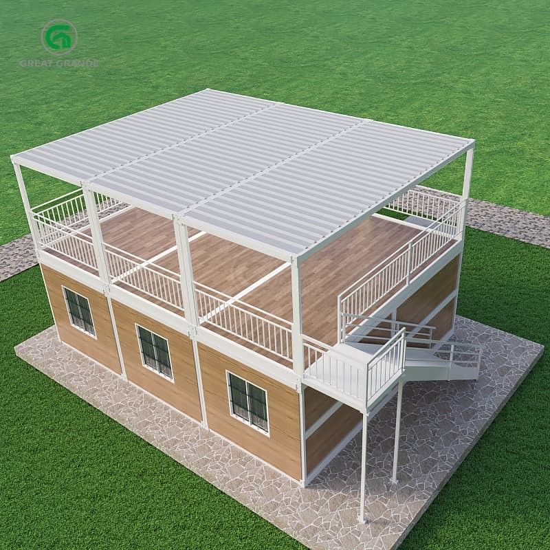 Áp suất sàn 2.0 KN / m2 Nhà container di động với ngoại thất và tự do thiết kế tùy chỉnh