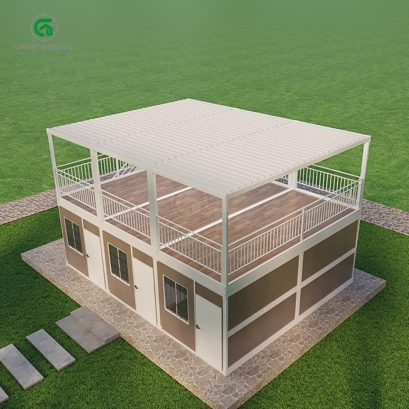 Áp suất sàn 2.0 KN / m2 Nhà container di động với tự do thiết kế bên ngoài có thể tùy chỉnh