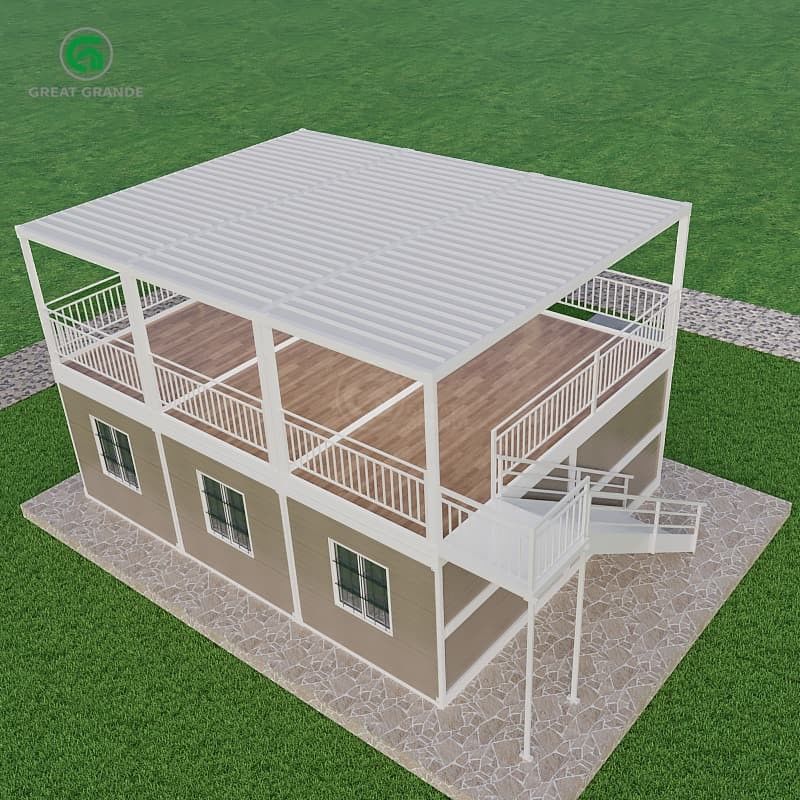 Áp suất sàn 2.0 KN / m2 Nhà container di động với tự do thiết kế bên ngoài có thể tùy chỉnh